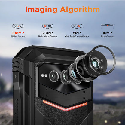 DOOGEE V Max Pro 5G Rugged Phone Dimensity 7050 6.58'' 120Hz 22000mAh Large Battery 12GB+512GB Lighting Effects 5g Smartphone