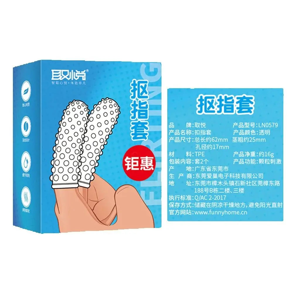Finger Condoms Adult Sex Toys Spike Condom Women Stimulation Female Vagina Clitoris Silicone dotted Finger Coats Adult supplies