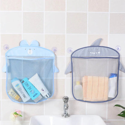 Baby Bath Toys Organizer Quick Dry Toddlers Mesh Net Bag for Bathroom Toy Storage Cartoon Shape Sand Beach Toys Storage Holder