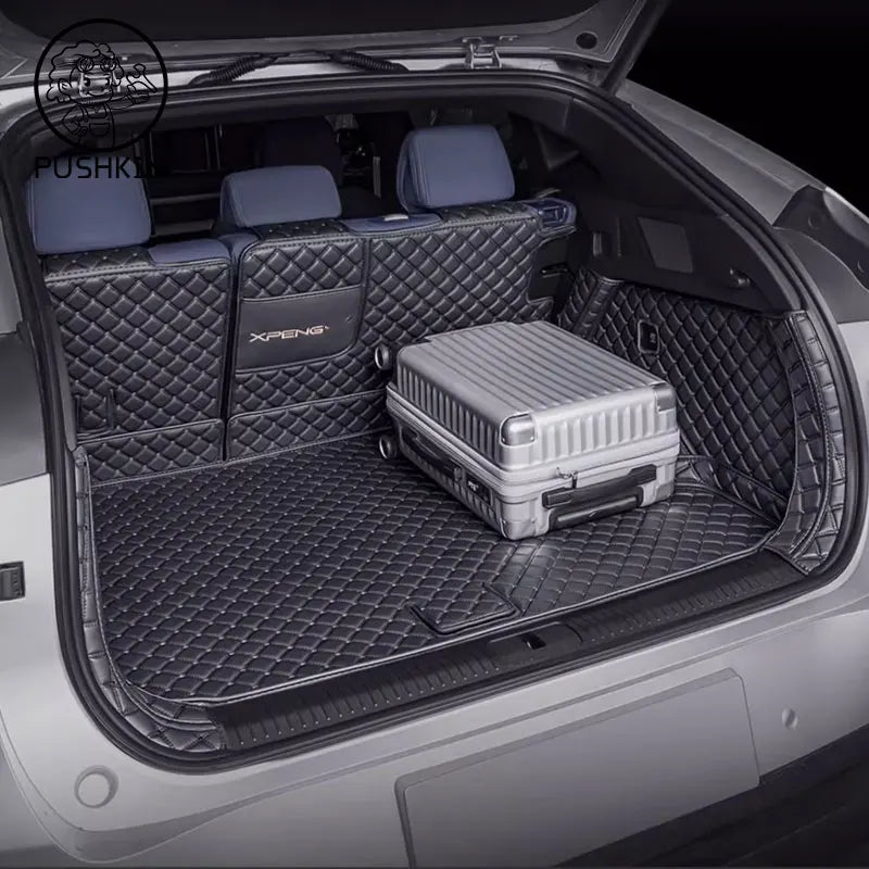 For Xpeng G6 2026 2025 2024 Car Boot Mat Rear Trunk Liner Cargo Protection Leather Trunk Mat Interior Modification Accessories
