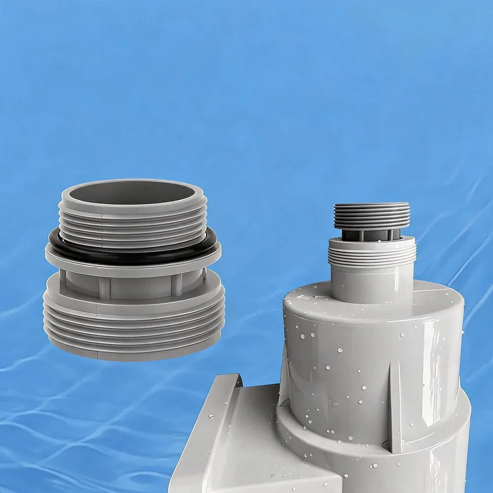 Swimming Pool Pump Filter Adapter 40mm To 1.5 Inch, Plumbing Hose Fitting Kit with 4 Connectors, 4 O-Rings and 2 Rolls PTFE Tape for Above Ground Pool Pipe Conversion