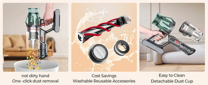Laresar V7 PRO 600W 65000PA Cordless Vacuum Cleaner Handheld Home Appliance Aromatherapy Function Long Hose Sofa Suction 2026 NE