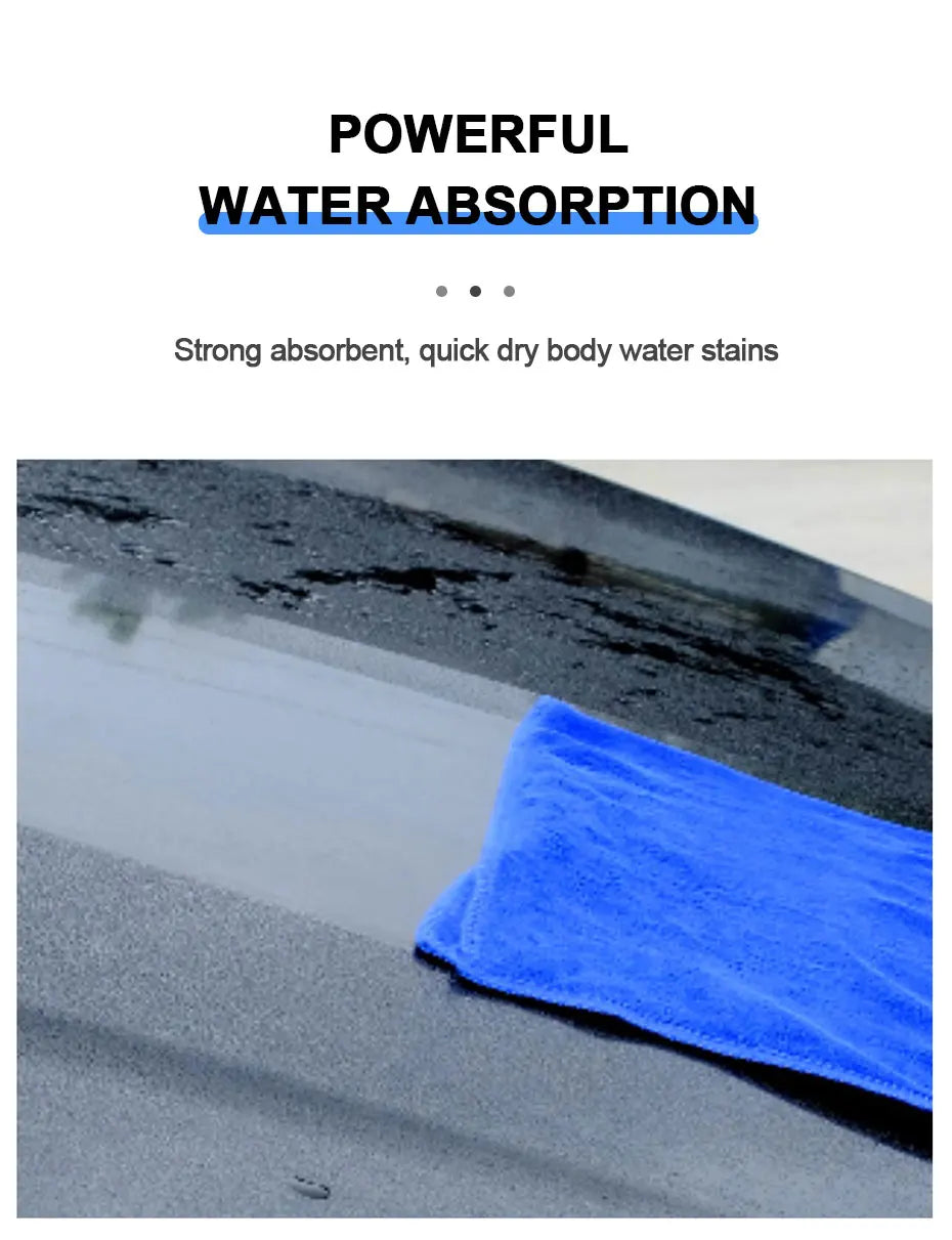 SEAMETAL Large Size Microfiber Towels Car Washing Towel 160x60cm Car Whole Body Cleaning Dry/Wet Dual Use Super Absorbent Rags