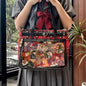 Women Fashion Checkered Pattern Retro Ita Bag Cute Girl Transparent Large Capacity Tote Bag DIY Display Handbag New Shoulder Bag