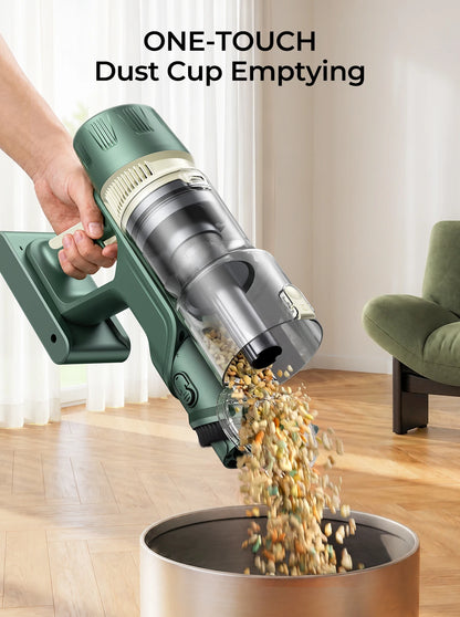 Laresar V12 Fast Charge 600W 65000PA Powerful Cordless Vacuum Cleaner 2H Fast Charging Removable Battery & Smart Display Vacuum