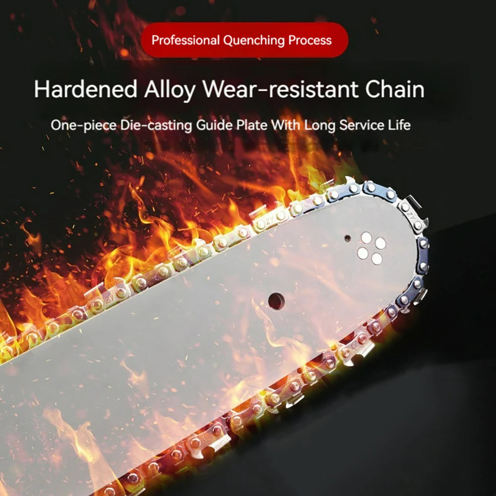 12" Guide Bar & 45 Link Chain Set 3/8"LP Pitch 0.050" Groove Width Rounded Teeth Alloy Chainsaw Components 12 Inch Electric Saw