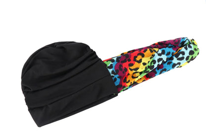 Trendy Print Women Muslim Hijab Caps Wrap Head Indian Turban Bonnet Fashion Headdress Islamic Clothing Accessories