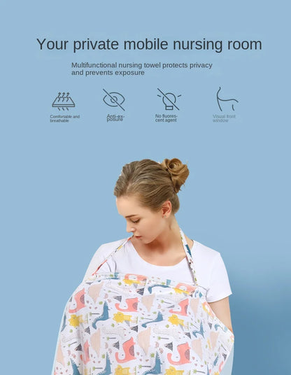 Multifunction Baby Breastfeeding Nursing Covers Towel Blanket Adjustable Privacy Apron Outdoors Cloth Mosquito Net  Stroller