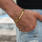 3mm Stainless Steel Cuban Chain Bracelet Men's Street Hip Hop Jewelry Accessories Adjustable Open Bracelet