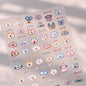 Colorful Balloon Cute Puppy Flower Cherry Bowknot Love Happy Dog Animal Self Adhesive Nail Art Sticker Decoration Manicure Decal