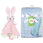 Custom Name Baby Blanket Personalized Baby Shower Gift Soft Minky Dot 2-in-1 Blanket & Lovey Set for Boys Girls