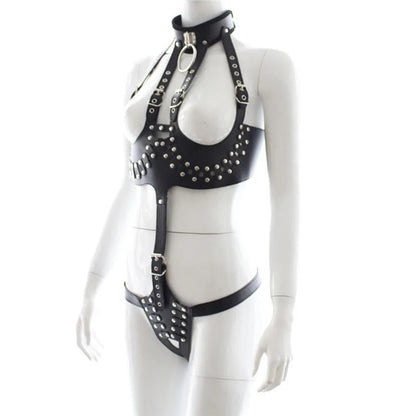 Sex Suit Harness Women,Slave Bondage Restraints Cosplay Sexy Lingerie Sex Toys for Couples BDSM Collar Bra Open Breast Underwear