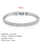 Fashion Multicolor Tennis Bracelet for Women 2.5/3/4/5mm Zirconia Charm Designer Tennis Chain Men Bracelet Wedding Jewelry KC128