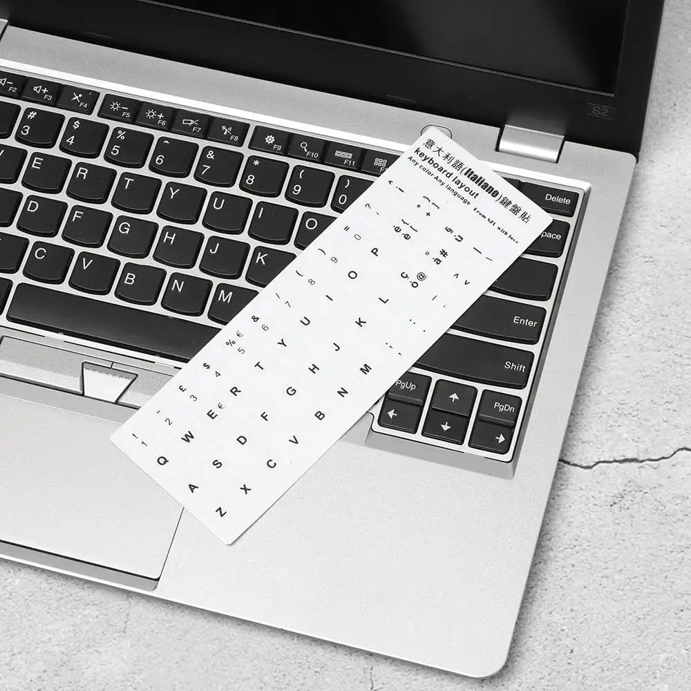 Non-slip English Arabic Keyboard Stickers Wear-resistant Laptop Keyboard Stickers Russian Letter Deutsch Spanish Alphabet Layout