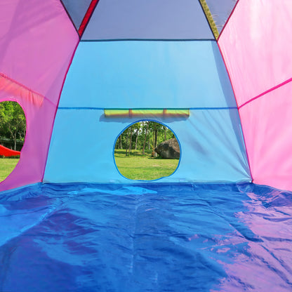 Kids Play Tent Indoor Outdoor Playhouse Tents for Boys And Girls Children's Game Center with Mesh Top & Tunnel Doors