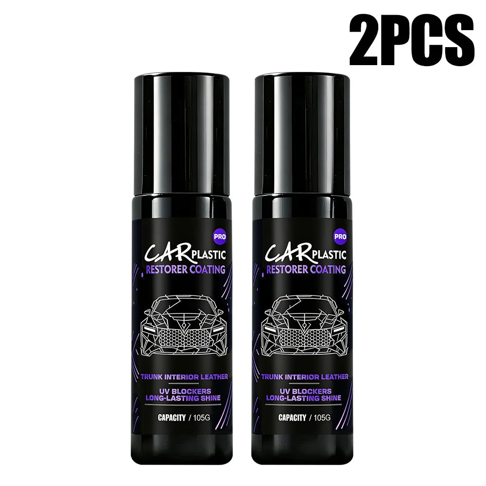 Car Interior & Exterior Scratch Remover Wax - Plastic & Leather Restorer , Tire Protectant & Yellowing Repair - Scratch Remover