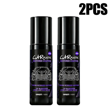Car Interior & Exterior Scratch Remover Wax - Plastic & Leather Restorer , Tire Protectant & Yellowing Repair - Scratch Remover