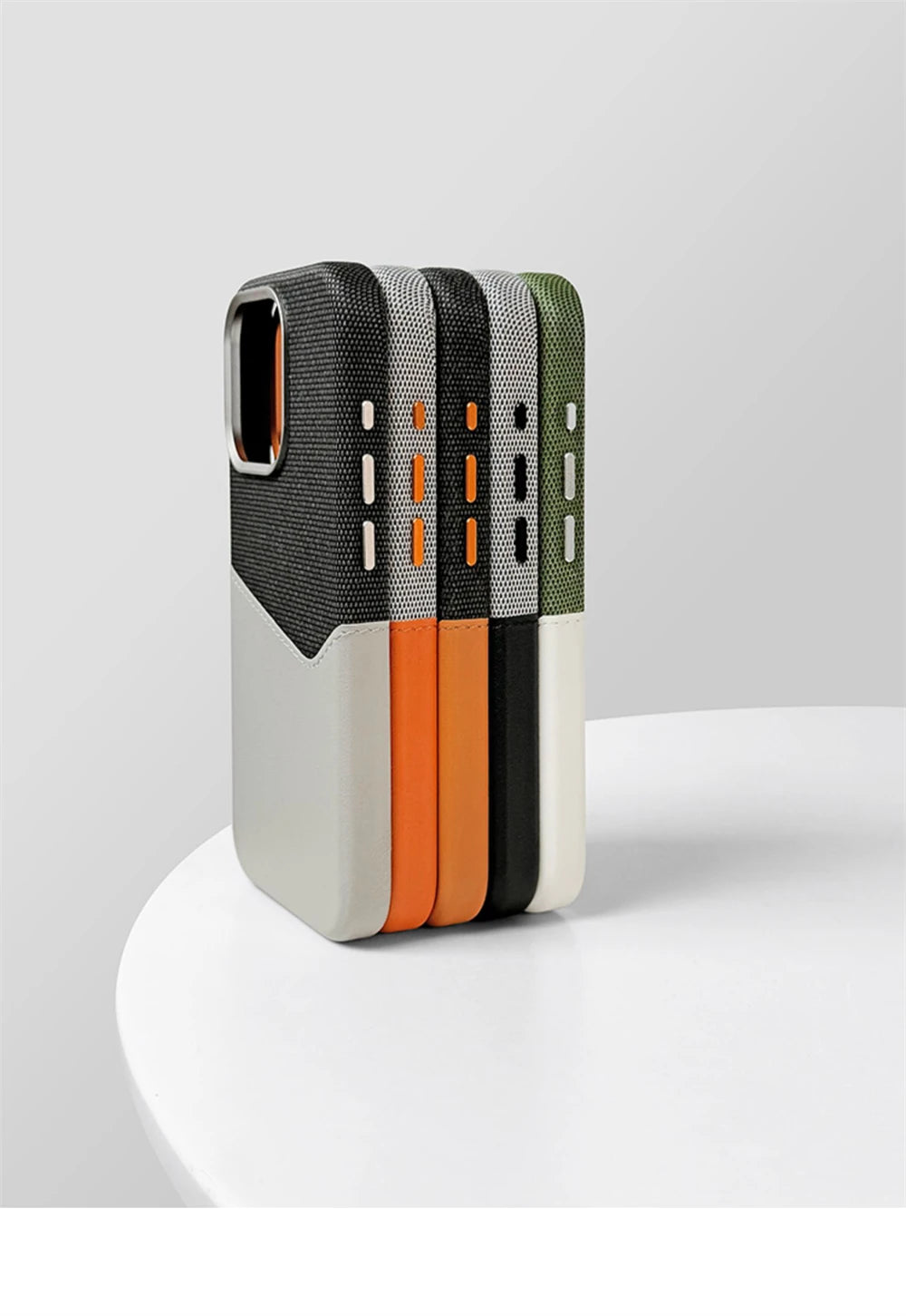 Card Holder MagSafe Leather Case For iPhone 17 Pro Max 16 15 14 Plus 13 12 Pocket Wireless Charging Alloy Lens Hit Color Cover