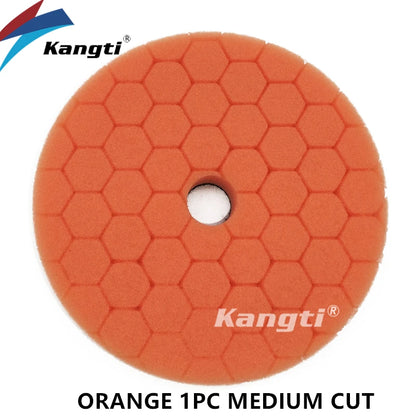 Kangti 5/6 inch Car Polishing Pad Kit Set Self-Adhesive Buffing Waxing Sponge Wool Wheel Polishing Pad For Car Polisher Drill