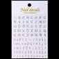 3D Glittery Gothic Letter Design Nail Art Stickers Uppercase Alphabet Letters Artistic Designs DIY Nail Art Decals Decoration #1