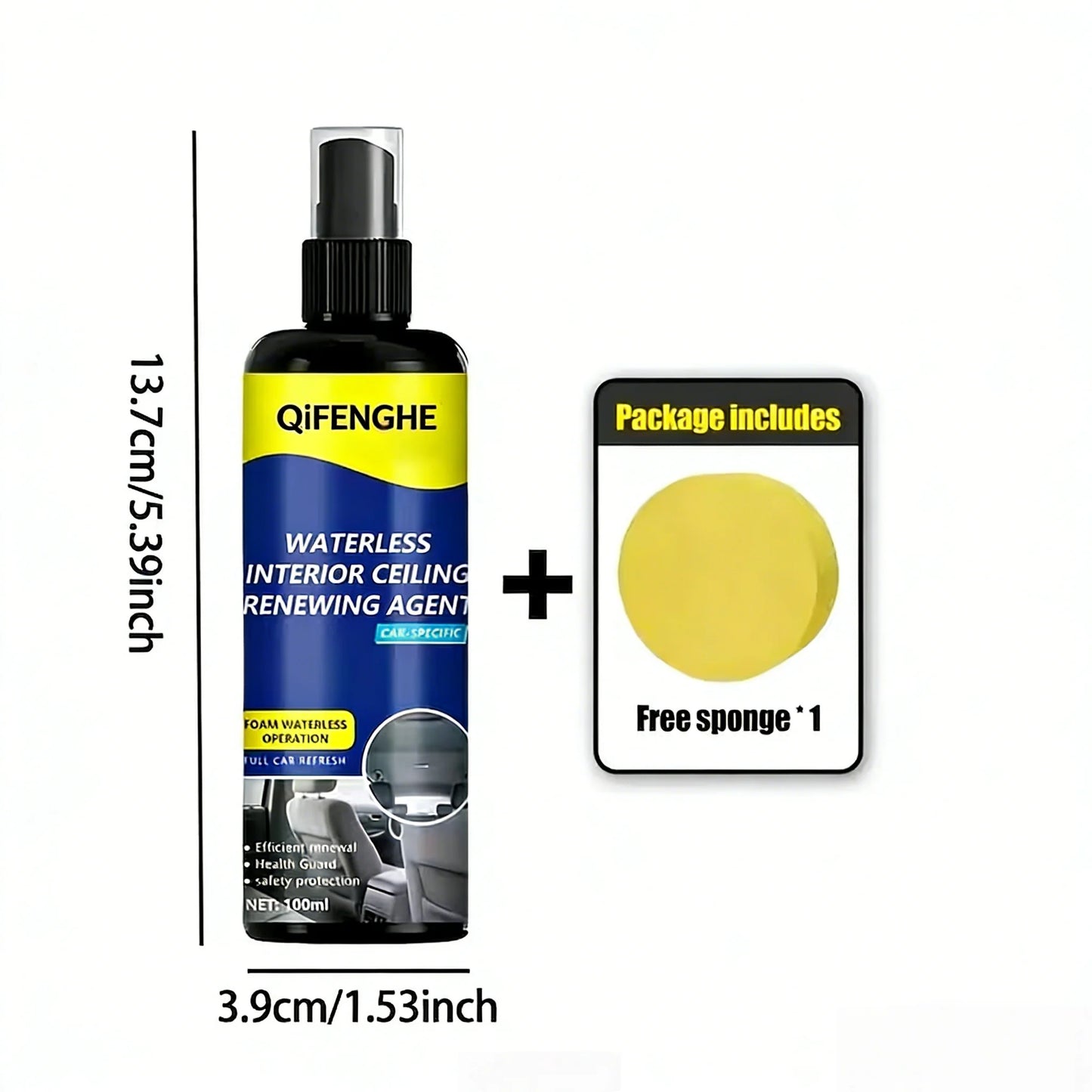 Car Interior Cleaner Seat Polishing Care, No-Rinse Stain Removal, Roof Renewal, Interior Cleaning Tools, Making Your Car Interio