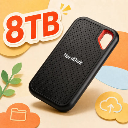 Mini Size External Hard Drive Stable Reading Writing Solid State Drive Data Saving Hard Disk For Study Work File Organizing