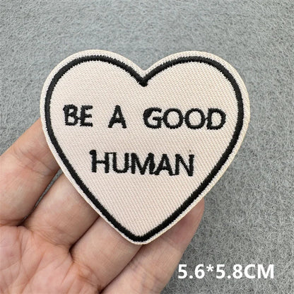 Cartoon Embroidered Patches For Clothing Slogan Letters Embroidery Patch For Clothes Iron On Patches On Clothes Jackets DIY