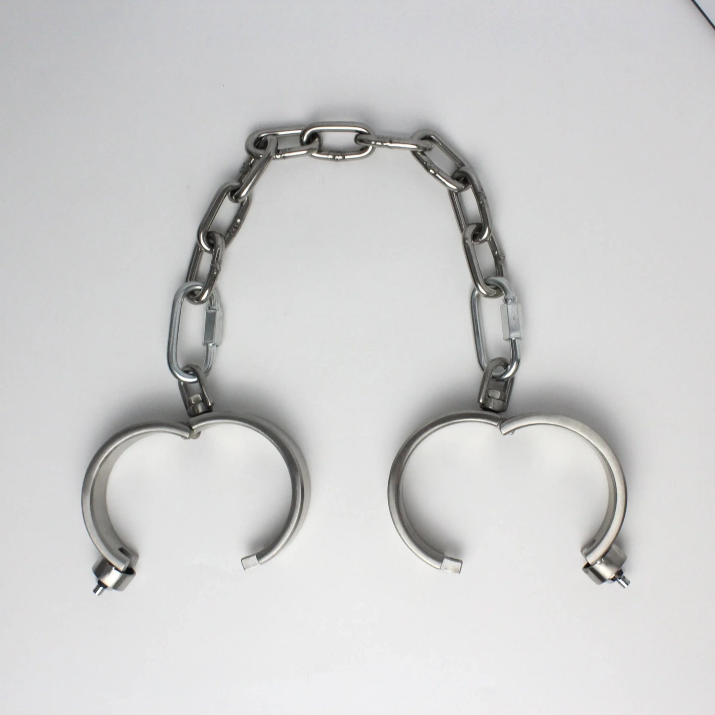 Heavy Duty Stainless Steel Handcuffs Ankle Cuffs Neck Collar Press Lock BDSM Restraints Bondage Adult Games Sex Toys for Couples