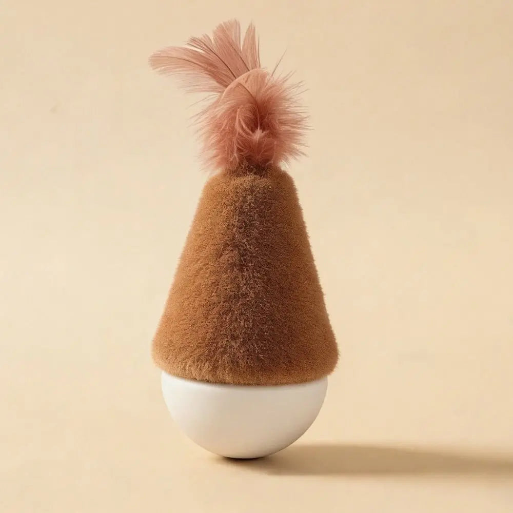 Creative Feather Tumbler Wobbler Wobbler Design Non-toxic Cat Supplies Bite-resistant Attractive Interactive Cat Solo Play