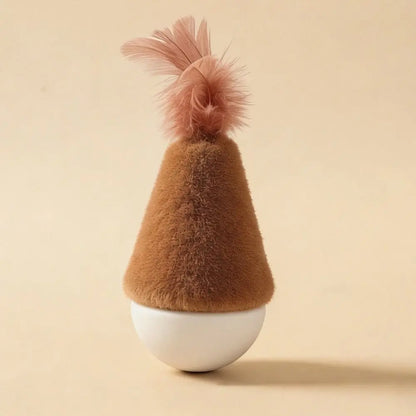 Creative Feather Tumbler Wobbler Wobbler Design Non-toxic Cat Supplies Bite-resistant Attractive Interactive Cat Solo Play