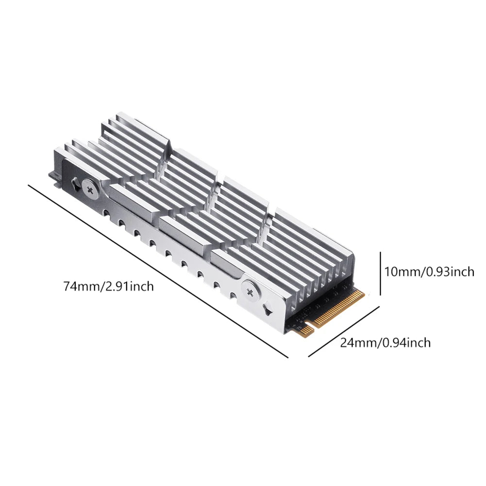 M.2 SSD NVMe Heat Sink heatsink M2 2280 SSD Hard Disk Aluminum Heat Sink with Silicone Thermal Pad for PC / PS5 PCIE 2280 SSD