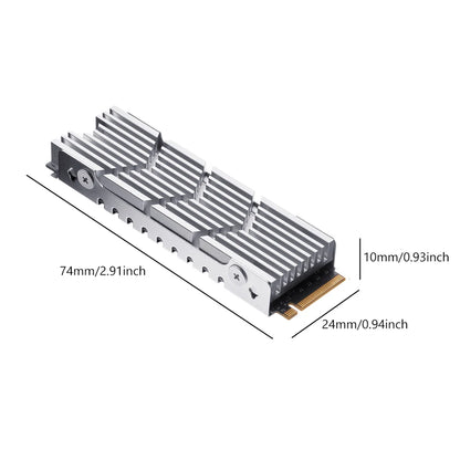 M.2 SSD NVMe Heat Sink heatsink M2 2280 SSD Hard Disk Aluminum Heat Sink with Silicone Thermal Pad for PC / PS5 PCIE 2280 SSD