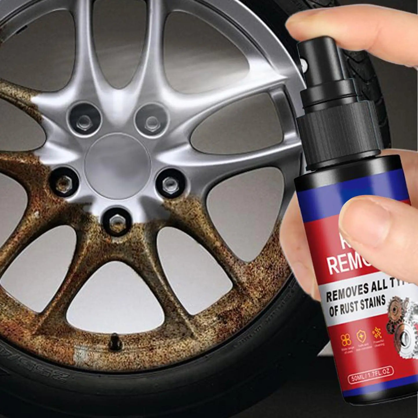 Car Metal Rust Removal Spray Car Maintenance Cleaning Rust Dissolver Auto Polishing Care Rust Cleaning Spray for Car Detailing