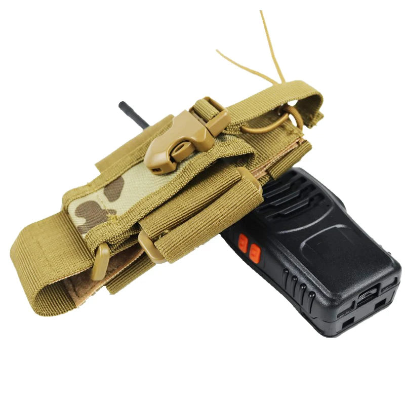 New Tactical Adjustable Walkie Talkie Holder Radio Pouch Hunting Interphone Hanging Bag Outdoor Nylon Molle Radio Pouch