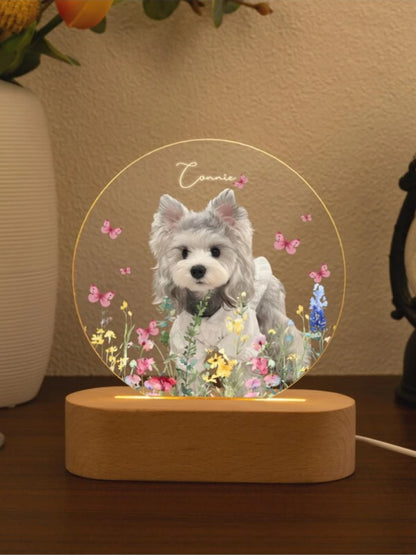 Custom Pet Photo Art Unique Pet Decor Emblem For Home Desk Hallway Console Table Designed Pet Souvenir Gift For Pet Lovers Theme