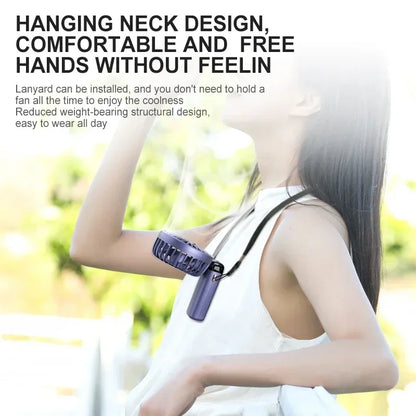 Mini Portable Handheld Fan Foldable Neck Hanging Fans 5 Speed USB Rechargeable Fan with Phone Stand and Display Screen 1800mAh