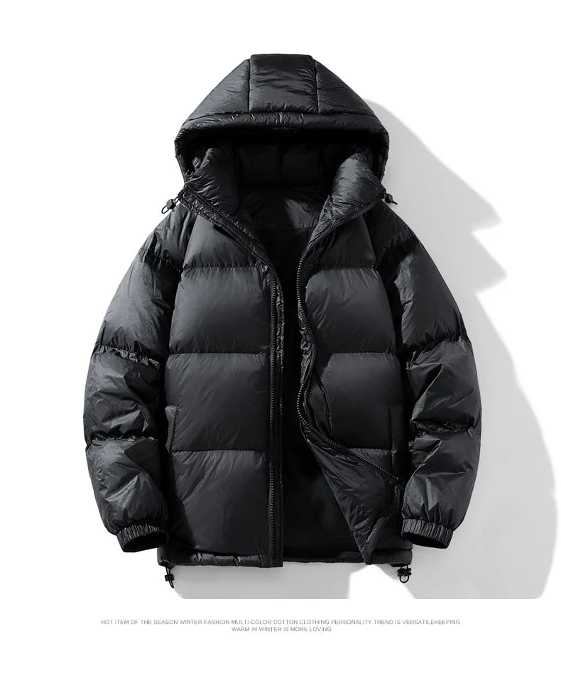 2025 Winter Hooded Men's 90% White Duck Down coat fashion warm Down Jackets casual winter Men thicken winter Jacket size M-4XL