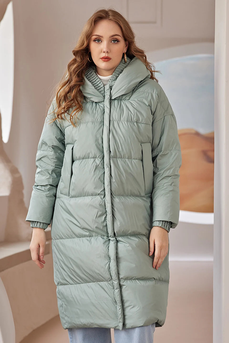 Astrid 2022 Down Jacket Women Winter Warm Long Coat Women Parkas Hooded Fashion Loose Outerwear Women's Jacket Female Clothing