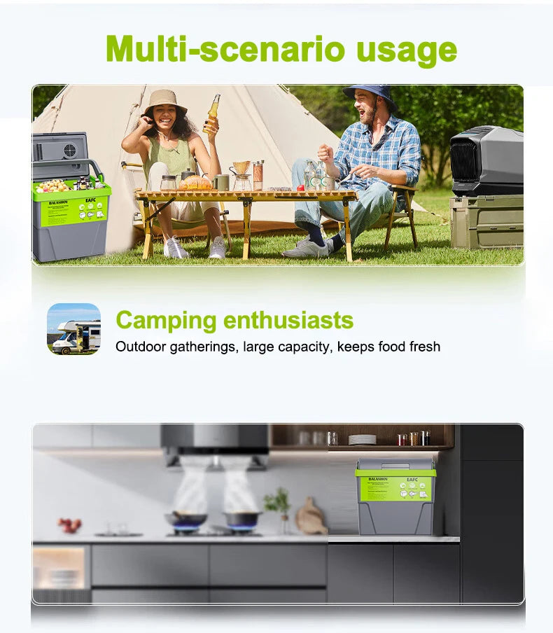 10L 20L Mini Refrigerator 12V/220V Fridge Freezer Portable Compressor Cooler and Heater Ice Box for Driving Camping Picnic