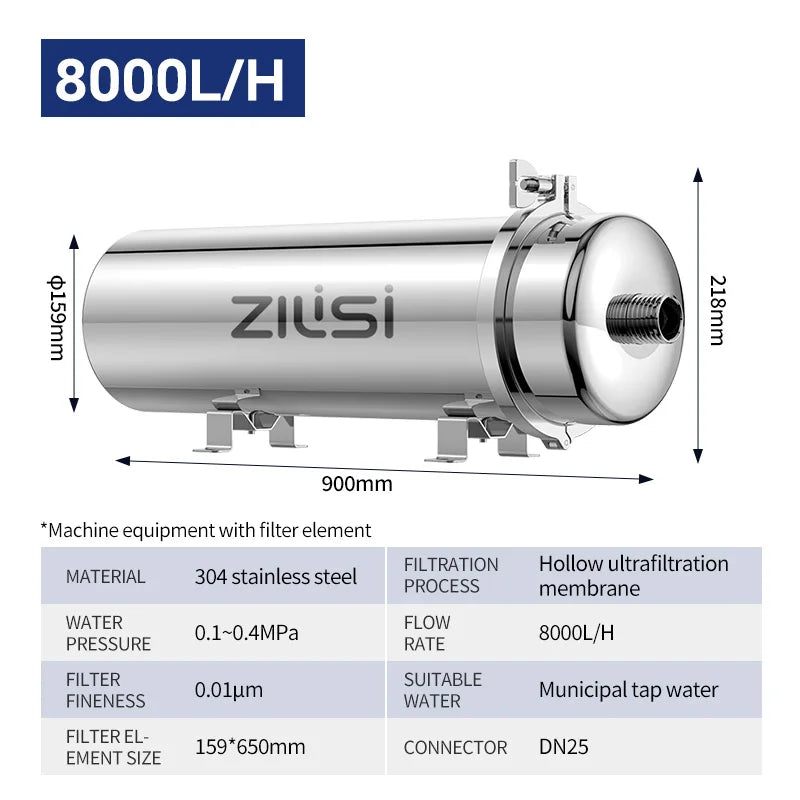 whole house high flow water filter system 5000L-8000L stainless steel mineral water filter  Reusable PVDF Lasts Exceed 5 Years