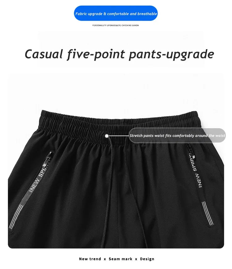 Men Plus Size Shorts Summer Pants Work Trousers Men Quick-drying Loose Fit Sports Fitness Sweatpants