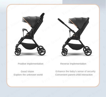 Baby Carriage,Bi-directional ultra lightweight foldable high landscape four wheel shock absorber baby stroller,baby cart