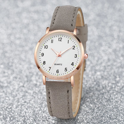 Fashion Women Watches Casual Arabic Dial Ladies Leather Band Quartz Watch Reloj Mujer Girls Clock Gift
