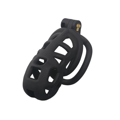 2026 New Chastity Lock Cage SM Flirting Breathable Resin Male Virginity Device Fetish Male Penis Lock with 4 Rings