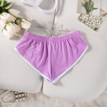 Sexy Running Elastic Sport Shorts Men's Summer Shorts Hot Pants Bar Nine Points Slim Fit Cotton Milk Silk Men's Fashion