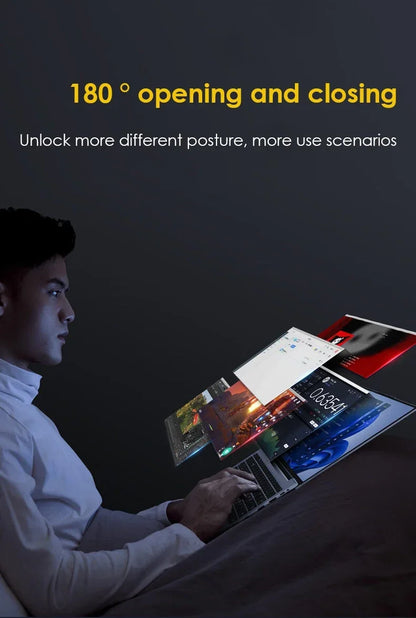 2026 New 14.1' Ultra Slim Laptop 16GB RAM 1/2TB SSD Windows 11 Pro Core I9-10980HK Notebook HD Games Office Study Computer