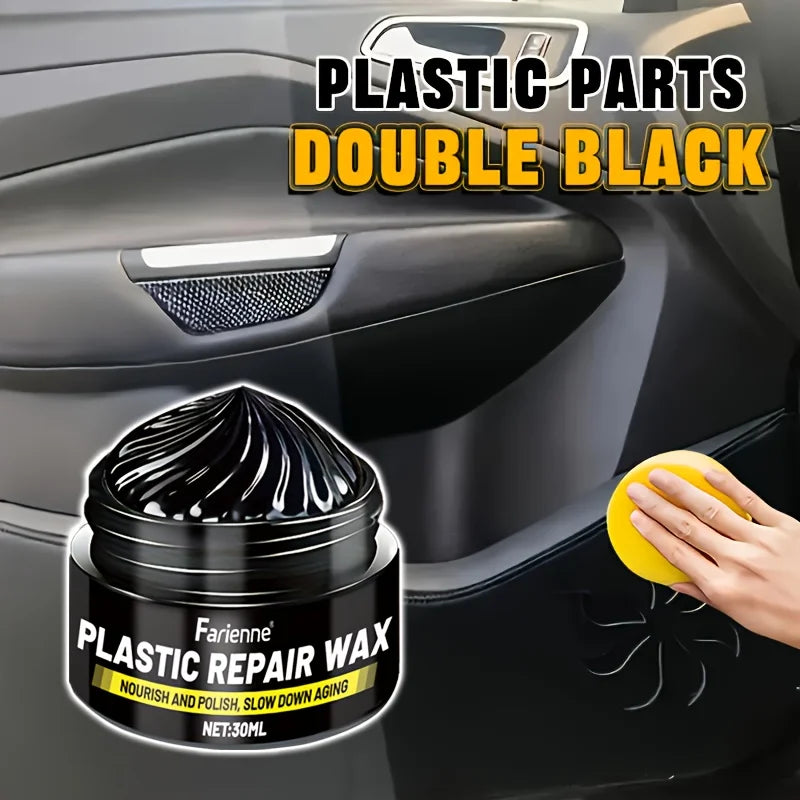 Professional Plastic Polishing Repair Paste, All-In-One Dashboard Wax & Tire Shine, Quick Crystal Coating for Car Bumpers