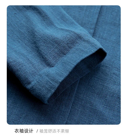 Spring Thin Retro Linen Jacket Children 2026 New Solid Color Single-Breasted Cardigan Casual Long-Sleeved Boys And Gilrs Coats