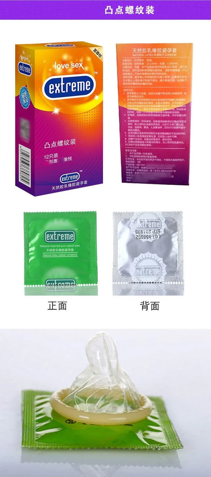 10/12PCS Men's Condoms Sex Toys Lubricante Penis Sleeve Sex Products Vaginal Stimulation Ultra Thin Spike Condoms Adult Supplies
