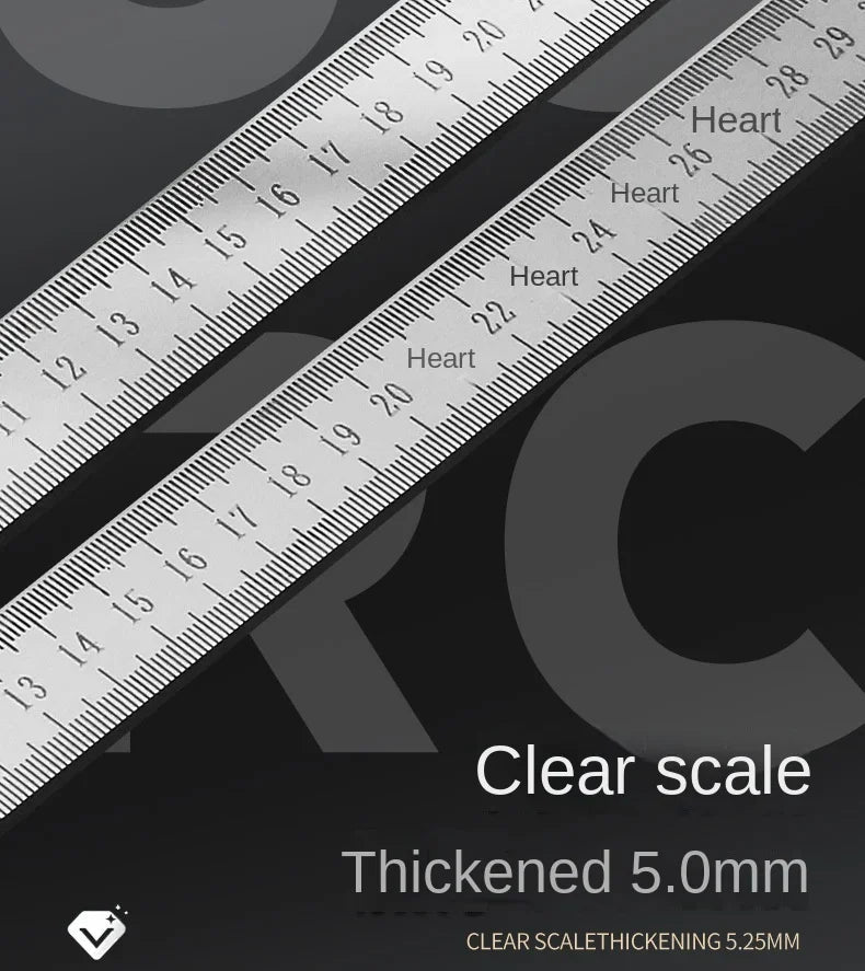 Engineered for Emergencies: 50cm Stainless Steel Ruler with Hardened Tip for Measurement | Drafting Multi‑Tool&Window-Breaking
